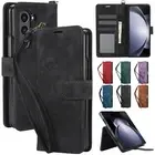 For Samsung Galaxy Z Fold 6 5 4 Leather Shockproof Wallet Phone Flip Case Cover