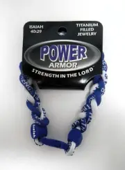 Faithworks Power Armor RC512 Titanium Filled Sport Braided Bracelet Isaiah 40:29