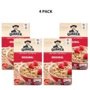 4 PACK Quaker Original Instant Oatmeal 9.8 oz 10 Packets