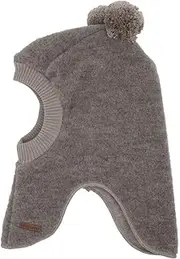 [maximo] GOTS Mini Slip-On Hat, 2 Pompoms, Wool Fleece, Organic Jersey, Made in Germany Wool Fleece