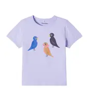 [Mini Rodini] Mini Rodini Birds cotton-blend T-shirt M 24/36 purple