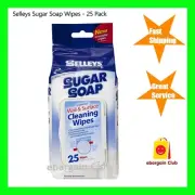Selleys Sugar Soap Wipes 25 Wipes Pack - Wall & Surface Cleaning Wipes eBC