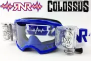 Rip N Roll Colossus Roll Off Goggle WVS BLUE MOTOCROSS Wide Vision System