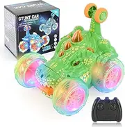 Hiwoor 360° Rotating Stunt RC Monster Truck – Remote Control Car with LED Lights, 2.4GHz Fast Response, Durable ABS Body for Boys & Girls, Indoor & Outdoor Off-Road Adventure