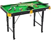 47-Inch Tabletop Billiards, Foldable and Liftable Snooker, Mini Indoor Table Top Pool Game Arcade Table Games 2 Pairs of Billiard Balls