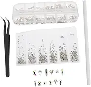 Gadpiparty 1 Set Nail Accessories Set Nail Gems Crystal Rhinestones Crystal Ab Flatback Rhinestones Face Gems Plastic