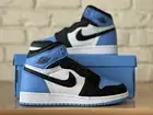 Nike Air Jordan 1 Retro High OG University Blue UNC Toe GS Size 7Y FD1437-400