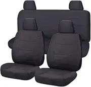 My Car Canvas Seat Cover for Nissan Frontier Dual Cab D23 Series 1-3 NP300, Charcoal