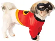Incredibles 2 - Pet Costume Disney Pixar Padded Shirt & Mask Large Dog NEW