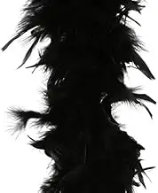 Lylac Party Feather Boa, 1.8 m Length, Black