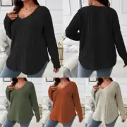 Tops T-Shirt Tees Blouse Tunic Pullover Long Sleeve Autumn Women Loose Plus Size