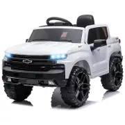 Funtok RS03 12V Powered Kids Electric Ride on Car Truck Chevrolet Silverado Official Licensed Safety Lock bluetooth Musi
