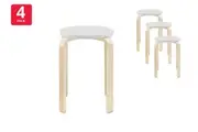 Set of 4 Matt Blatt Aalto Low Stools Replica (White)