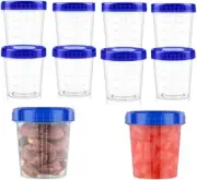 10 Pack Small Containers with Lids, Leakproof Condiment Containers with Screw Li