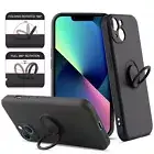 Anti-Scratch Liquid Silicone Case w/Ring Kickstand For iPhone 13,Mini,Pro,ProMax