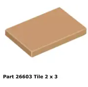 Lego 1x 26603 Medium Nougat Tile 2 x 3 75290