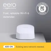 Amazon Eero 6 Mesh Wifi Extender - Add up to 1,500 Sq. Ft. of Wi-Fi 6 Coverage t