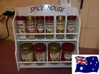 Spice Rack 10 to 14 jar SPICE HOUSE IN White New Design ( made in OZ )