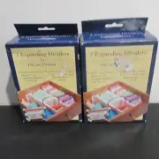 2 Boxes of 2 Dream Drawer B1700 Expanding Dividers. NEW.