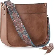 [Caitina] Crossbody Bag Women Vegan Leather Hobo Handbag Trendy Crossbody Shoulder Bag Purses For Women with 2 Adjustable Strap