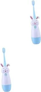 Ipetboom 2 Sets Style Kids Toothbrush Electric Toothbrush Soft Bristle Abs Material Safe for Children