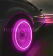 2X LED Pink Light Flashing Tire Wheel Valve Stem Cap Auto Car Bike Truck