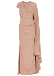 Talbot Runhof Cape-effect Draped Gown - Light Pink - 42 (UK16 / XL) 42 (UK16 / XL)