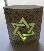 LED Lantern/Nightlight STAR OF DAVID -Multi Color Lights batteries-change color