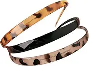 [Oxtxuzdm] 3pcs Thin Hair Hoops For Women Men And Girls Designs Soft Headbands Acrylic Headband