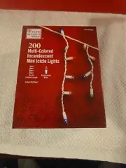 Home Accents Holiday 200 Multi-Colored Incandescent Mini Icicle Lights