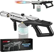 Powerful Propane Grill Torch Gun, Sous Vide Torch With Adjustable Flame, Flame Thrower Gun Charcoal Lighter for BBQ, Campfire, Searing Steak, Cooking (Tank Not Included)