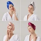 Solid Color Quick Drying Towel Absorbent Dry Hair Hat Hot Dry Hair Towel Adult