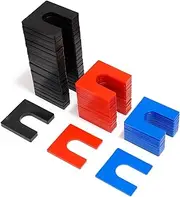 60Pcs Auto Lift Installation Leveling Shim Kit for 2 Post 4 Post Lift Surface Mount, 4/5" Opening Shim Fit for 3/4" Anchor Bolt (1/16" Blue, 1/8" Red, 1/4" Black Each 20Pcs)
