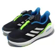 adidas EQ21 Run BOA K Navy White Green Kids Preschool Running Sports Shoe GZ5910