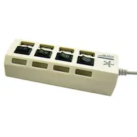 在飛比找PChome24h購物優惠-虹光USB2.0 獨立開關4 Port Hub(白)