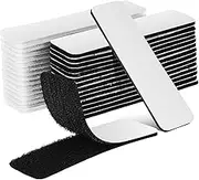 DOITOOL 48 Pcs Self Adhesive Hook and Loop Tape Strips Multi Functional Wall Hanging for Photos Curtains and Organizing Cables Strong Adhesion Reusable Easy to Use