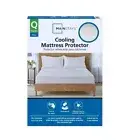 Cooling Waterproof Fitted Mattress Protector Queen Mainstays