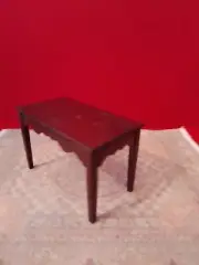 Dollhouse Table Signed R. Holland 1988 3 1/2" Mahogany #2