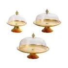 Cake Stand with Cover Cupcake Display Plate with Dome Cover for Celebration