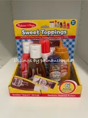 NEW MELISSA & DOUG SWEET TOPPINGS ICE CREAM WHIP CREAM SPRINKLES SYRUP + MENU