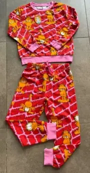 Peter Alexander Girls Garfield PJ Set Size 8 Years RRP$69.95