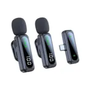 Wireless Lavalier Microphone Audio Video Recording Noise Cancellation USB S4TF