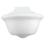 Victorian 12&quot; Schoolhouse Shade 4 1/4&quot; Fitter, Opal Matte