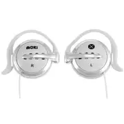Moki Wired Clip-on Headphones - White Ear Hook Design [ACC-HCOW]