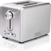 Black + Decker Toaster 2 Slice, Stainless Steel