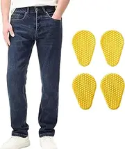 ILM Motorcycle Riding Pants for Men CE Armored Motorbike Jeans Adventure Touring Motocross All Season Model PJN1(Dark Blue)