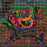 SpongeBriz by Brandi Young Brizbazaar BLOTTER ART perforated tabs psychedelic