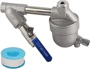 Brilluxa Drain Valve, Air Compressor Pneumatic Automatic Drainer Stainless Steel for Gas Tank (Ya s6 met Filter)