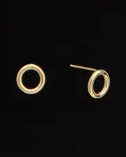 14K Italian Gold Circle Studs