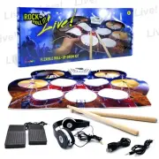 MUKIKIM Rock and Roll It – Drum Live Roll Up Portable Drum Set for Kids & Adults